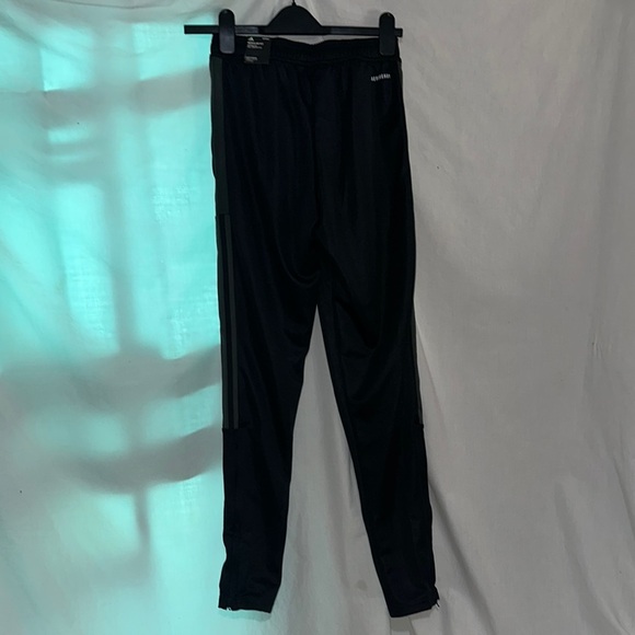 NWT black & grey men's Adidas regular fit full length football pants size xs - Picture 2 of 4